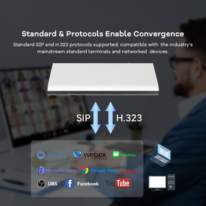T310 HD hội nghị video thiết bị đầu cuối hệ thống hội nghị âm thanh điểm cuối H.323 SIP video conferencing codec - Product Image 4