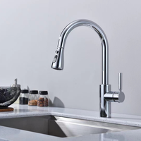 Robinet extractible moderne en acier inoxydable 304 Robinet universel pour évier de cuisine Robinet d'eau chaude et froide Robinet de cuisine en céramique