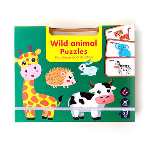 Gioco da tavolo giocattolo educativo per bambini puzzle di animali selvatici puzzle di carta giochi da tavolo per bambini Custom Packaging Box - Product Image 2