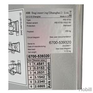 Brazo Robótico Industrial A.B.B. de 6 Ejes, Nuevo, IRB6700-200/2.60, Carga Útil 200 kg, Área de Trabajo 2600 mm, Gabinete IRC5, Monofásico 220V, 1 kg - Product Image 3
