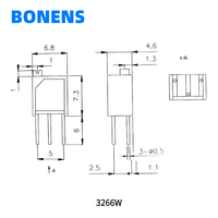 BONEN 3266W Multi-turn Potentiometer 10~5M 10% Tolerance Top Adjustment Cermet Substrate
