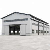 Bâtiment d'entrepôt préfabriqué en structure métallique, atelier, garage industriel, hangar, grande portée, PEB Tekla BIM