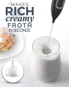 Mini MOQ Wholesale Brand Name Wireless <b>Electric</b> Milk Frother for Super Markets - Product Image 2
