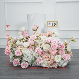 Summer Wedding Ground <b>Flowers</b> High Quality <b>Artificial</b> Pink Wedding Aisles <b>Flower</b> for Wedding Party Decoration - Product Image 2