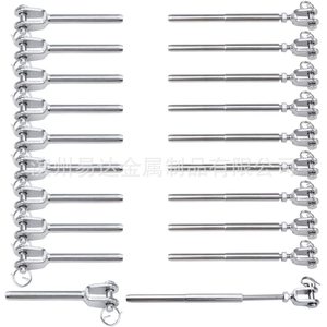 Conector Tensor de Barra Recta Tipo Horquilla de Acero Inoxidable 316, Kit de Herrajes para Barandilla de 8.7 Pulgadas de Longitud Máxima - Product Image 5