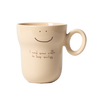 แก้วกาแฟเซรามิคลายการ์ตูนหน้าฉัน สไตล์เกาหลีสุดน่ารัก สำหรับใช้ในบ้าน - Product Image 5