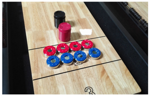 USA Beliebtes <span class=keywords><strong>Shuffle</strong></span> board Tischs piel Full Set Hochwertiger 9ft/12ft/14ft/16ft <span class=keywords><strong>Shuffle</strong></span> Board Tisch für Zuhause, Bar, Spielzimmer - Product Image 5