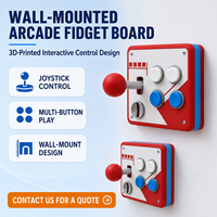 Tableau d'arcade mural moderne en plastique imprimé en 3D sur mesure avec joystick et boutons poussoirs