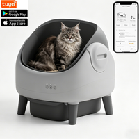Younihao Bac à litière pour chat intelligent automatique à grande capacité, électrique, en plastique, écologique, 76L, à ouverture supérieure, robot intelligent pour chats