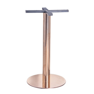 Pied de table de restaurant en acier inoxydable, or rose, rond, 400 mm, 450 mm, design industriel moderne - Product Image 4