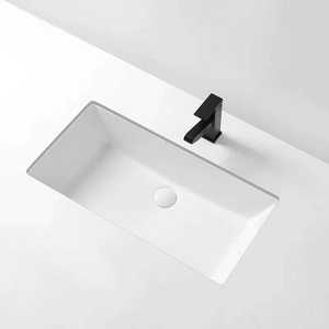 Lavabo Rettangolare in Ceramica Standard Americano da Incasso per Mobili da Bagno - Product Image 4