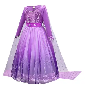 Abito da principessa per bambina e neve, vestito da principessa per 2 ragazze, a manica lunga, carnevale di natale, Costume da sposa, abito da sposa