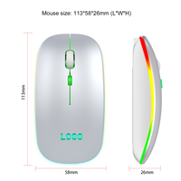 Souris optique sans fil rechargeable, OEM, accessoires d'ordinateur de jeu personnalisés, pièces d'ordinateur 2.4g en vrac, batterie intérieure bon marché, USB