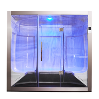 Vente directe usine : Douche hammam multifonction de luxe en acrylique moderne avec fenêtres transom et panneau de commande informatisé pour usage hôtelier