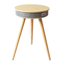 Table d'appoint intelligente avec fonction de charge sans fil et haut-parleur Bluetooth pour meubles de maison, qualité sonore HD, table basse