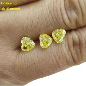 Diamantes Creados en Laboratorio Stonewels Listos para Enviar, Color Amarillo Intenso, 0.5ct 1ct, Certificados por IGI, Corte Corazón, HPHT CVD para Joyería - Product Image 4