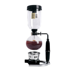 Cafetière portable 3 tasses en <span class=keywords><strong>verre</strong></span>, siphon à café expresso avec design minimaliste - Product Image 1