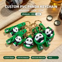 Porte-clés Panda 3D en PVC Souple Personnalisé – Vente en Gros, Mignon, Cadeau Promotionnel, OEM ODM, Direct Usine