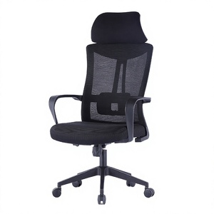 Chaise de bureau ergonomique traditionnelle en maille respirante pour chambre et extérieur, avec appui-tête fixe, accoudoirs réglables en hauteur et design pivotant - Product Image 4
