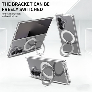 Funda Transparente con Tapa Abatible para <span class=keywords><strong>Galaxy</strong></span>, Soporte Giratorio de 360 Grados, Magnética, Antiamarillamiento, Transparente, Antigolpes, Fundas para Samsung Z Fold 7 - Product Image 2
