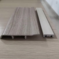 Rodapié de PVC laminado con película ecológica anti-termitas, base de WPC