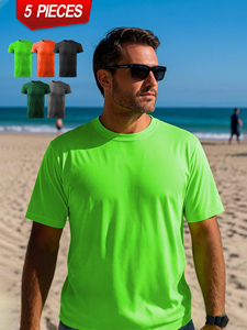 Camiseta Deportiva de Manga Corta para Hombre, UPF 50+, Secado Rápido, para Entrenamiento, Running, Natación, Protección Solar, Modelo F00 - Product Image 3