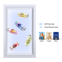 Caja de Exhibición LCD Holográfica Transparente de 21.5-98 Pulgadas con Pantalla Táctil Virtual Digital, Clasificación a Prueba de Polvo, Función SDK
