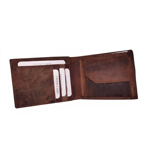 Cartera Corta de Cuero Genuino de Primera Calidad para Hombre, Cierre Abierto, Logotipo Personalizado Impreso, 100% Impermeable, Decoración con Bordado de Estrella y Letras BS - Product Image 4