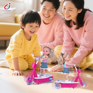 Chengji Scooter Toy <strong>Doll</strong> Fashion Multifunctional 360 Degree Rotation Lighting Music <strong>Small</strong> Remote Car and Baby <strong>Doll</strong> for Children - Product Image 4