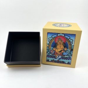 Presentazione reliquia sacra scrigno-cassa d'altare in legno artigianale con iconografia foglia d'oro - Product Image 3