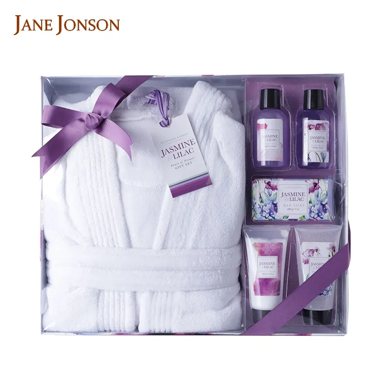 Productos de Spa, albornoz de baño, jabón especial para el día de la madre, juego de regalo para SPA de baño de jazmín bonito para uso doméstico