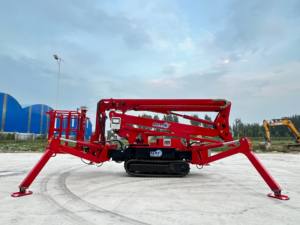 16 मीटर 18 मीटर 20 मीटर नई आकाश में उछाल लिफ्ट हवाई काम क्रॉलर बूम लिफ्ट ने रोटेटेटेबल के साथ चेरी पिकर को ट्रैक किया - Product Image 4