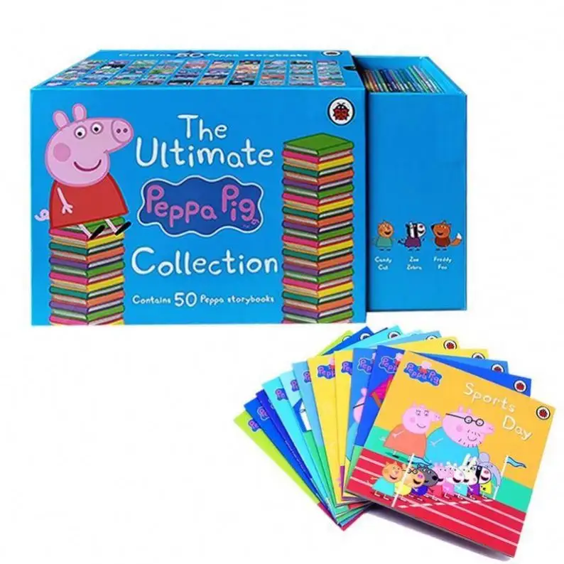 Venta al por mayor 50 libros/set The Incredible Famous Pig Collection Set Niños Libro de cuentos para niños Libros para dormir