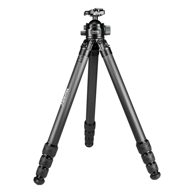 Heavy Duty 25kg Load Carbon Fiber Tripod 4 Sections 40mm Tube for Hunting Shooting with Arca-Swiss Adapter for Outdoor Sports