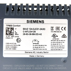 Écran tactile HMI TP900 Comfort d'origine 6AV2124-0JC01-0AX0 Plc 6AV2124-0JC01-0AX0 TP900 Comfort Écran tactile HMI 6AV2124 - Product Image 6