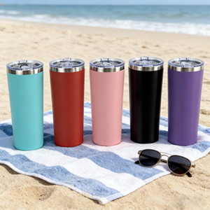 Taza de Viaje Aislada al Vacío de Grado Profesional de 22 oz con Logotipo Personalizado, Acabado Mate, Mantiene las Bebidas Calientes o Frías Durante Horas, Duradera - Product Image 1