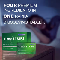 Bandelettes de sommeil orales personnalisables OEM Supplément de mélatonine pour enfants et adultes pour un bon sommeil 30 bandelettes emballées individuellement