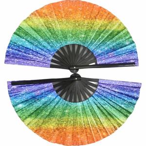 Abanico Plegable de Plástico de 13 Pulgadas con Impresión Personalizada, Abanico de Mano Económico para el Orgullo Gay, Festivales y Fiestas LGBT - Product Image 2