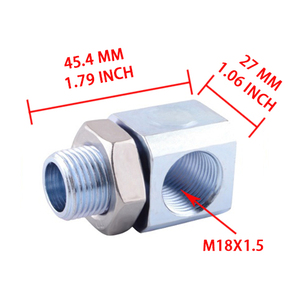 Adaptateur d'extension d'entretoise de capteur à 90 degrés pour usinage OEM, connecteur de capteur arrière de catalyseur, solution de réparation CEL, universel M18x1.5 - Product Image 3