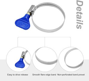 Kẹp Ống thép không gỉ, vít ngón tay cái loại kẹp ống điều chỉnh - Product Image 4