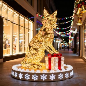 Custom Life Size <strong>Christmas</strong> <strong>Fox</strong> Light Outdoor Waterproof IP65 LED Decor for Theme Park Thanksgiving Home &amp; Holiday <strong>Decoration</strong> - Product Image 3