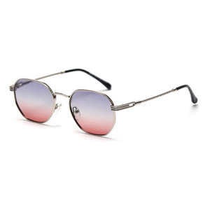 Gafas de sol cuadradas para <span class=keywords><strong>hombre</strong></span> y mujer, <span class=keywords><strong>anteojos</strong></span> de sol hexagonales con montura de Metal para pesca, color dorado y gris, <span class=keywords><strong>2022</strong></span> - Product Image 2