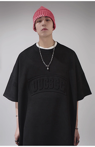 T-shirt da <span class=keywords><strong>Uomo</strong></span> Oversize in Camoscio con Stampa, <span class=keywords><strong>Tendenza</strong></span> Hip-hop Estiva, Marca <span class=keywords><strong>di</strong></span> Fabbrica - Product Image 6