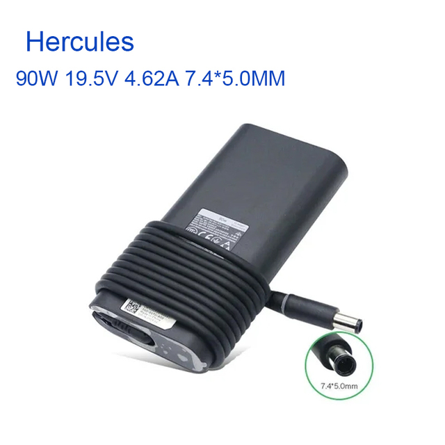 Laptop Charger/Power Supply AC Adapter 90W 19.5V 4.62A 7.4*5.0MM 4.5*3.0MM Oval for  Latitude 14 E7450 LA90PM130 6C3W2