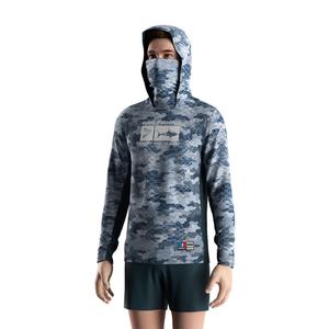 T-shirt à capuche de pêche pour homme, haute performance, séchage rapide, écologique, protection solaire - Product Image 5