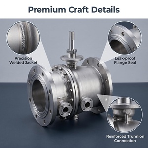 Bille robuste en acier forgé de 16 pouces, entièrement supportée par un trunnion, à bride en SS304/CF8 pour eau et huile - Product Image 5