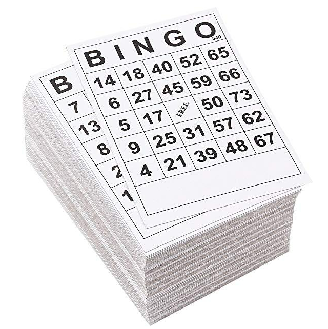 Royal Bingo Supplies EZ Readers - Tarjetas de bingo de gran formato de 8.5 x 11 pulgadas con números jumbo de 1 pulgada (paquete de 50 Royal Bingo Supplies EZ Readers - Tarjetas de bingo de gran formato de 8.5 x 11 pulgadas con números jumbo de 1 pulgada (paquete de 50