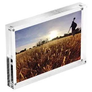 Acrylic frame Plexiglass Magnetic Frame Clear Photo Frame available to customize
