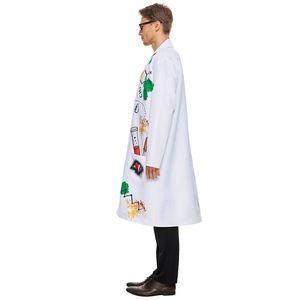Eraspooky Bata de Laboratorio de Científico Loco para Hombre Adulto, Disfraz Blanco para Fiesta de Halloween - Product Image 3