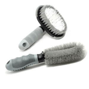 Cepillo para llantas de coche, cepillo para neumáticos, juego de cepillos para limpieza y lavado de ruedas con cerdas suaves para llantas de acero. - Product Image 3